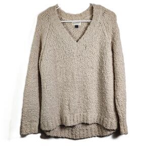 UNIVERSAL THREAD Beige Textured Knit Sweater Pullover Long Sleeve Women's Medium